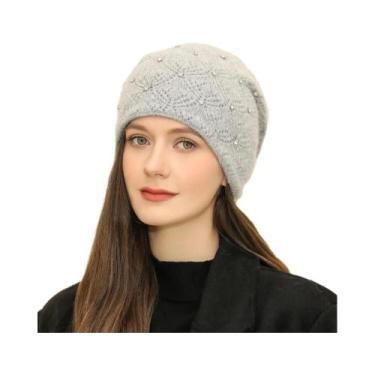 Imagem de Gorro De Inverno Feminino Quente Em Mistura De Pele De Coelho, Estilo 