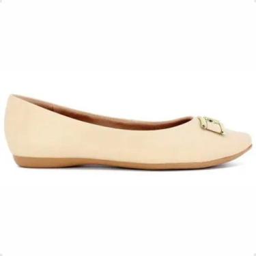 Imagem de Sapatilha Fem Bico Redondo Usaflex T7559-0003, Vanilla, 35