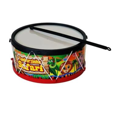 Imagem de Tambor Infantil Brinquedo Educativos Grande Para Crianças Tamborzinho Bateria Musica Menino Menina Instrumento Musical