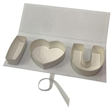 Imagem de Lilihuimaoyi Caixa de Presente Decorativa E Prática, em Papelão, em Formato de Carta, Reutilizável, Ideal para Casamentos E Chocolates, Branco, Tamanho real