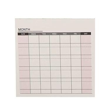 Imagem de Agenda de meses 60 folhas notas diárias semanais lista de verificação caderno papelaria plano semanal (planejador do mês)