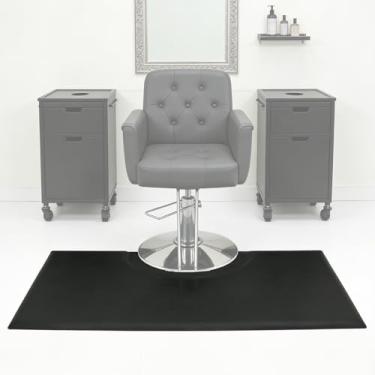 Imagem de Tapete de barbeiro de 2,7 cm de espessura para piso, tapete de cadeira de salão de salão de 9,5 x 1,5 m, equipamento de cabeleireiro retangular antifadiga para corte de cabelo