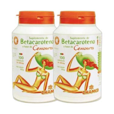 Imagem de Kit 2x Vitamina Betacaroteno 500mg 100 Cps - CHAMEL