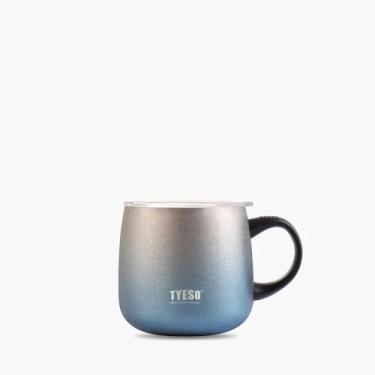 Imagem de TYESO - Copo Térmico 355ml de Aço Inoxidável, Caneca de Café com Cores Gradientes, adequado para Trabalho de Escritório, leitura e estudo.(Azul)