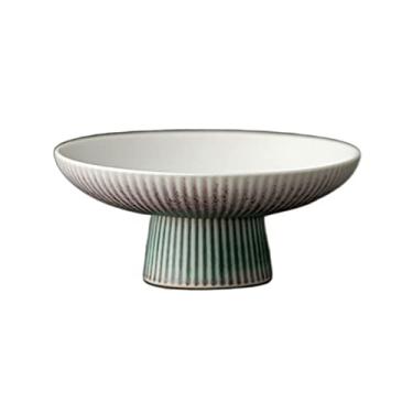 Imagem de Prato de frutas para decoração de pés altos prato de frutas para sala de estar sobremesa lanche tigela de doces bandeja de frutas cesta de frutas pratos de frutas/prato de frutas (L) (uma cor P)