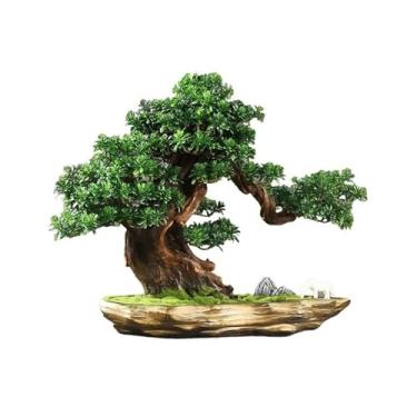 Imagem de Plantas falsas, simulação, paisagismo, vegetação, vasos de plantas, ornamentos de bonsai artificiais, decoração de sala de estar, entrada, escritório, decoração