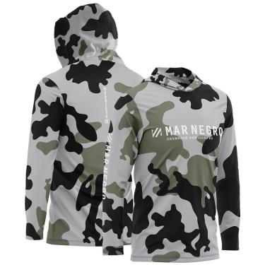 Imagem de Camiseta de Pesca Masculina X-Protection Sublimada Camuflada - Mar Negro-Masculino