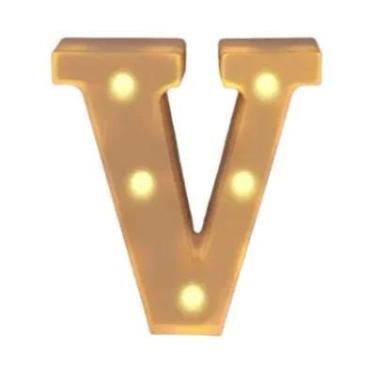 Imagem de Luz Noturna LED De Letras E Números De 16cm Para Decoração De Casa, Ca