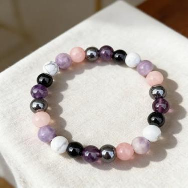 Imagem de Pulseiras elásticas para mulheres, homens, olho de tigre natural, lápis-lazúli, contas de cristal, pulseiras elásticas para alegria, felicidade, prazer, joias empilháveis para homens, pulseiras