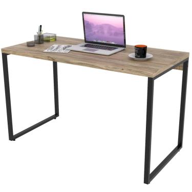 Imagem de Mesa Para Escritório Home Office Estilo Industrial Form C01 120 cm Carvalho - Lyam Decor
