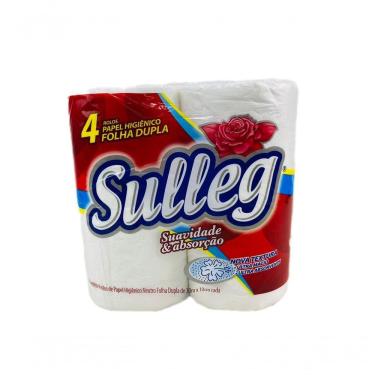 Imagem de Papel Higiênico Branco Sulleg Folha Dupla Com 4 30m.