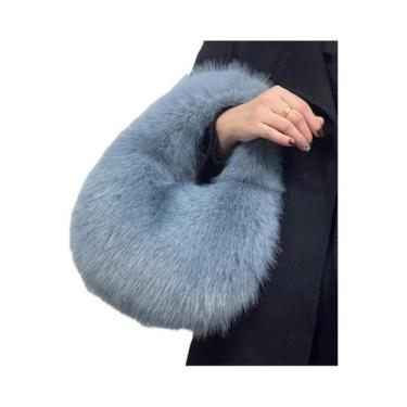 Imagem de Bolsas De Designer Femininas Em Pelúcia Macia Em Forma De Meia-Lua, Lu