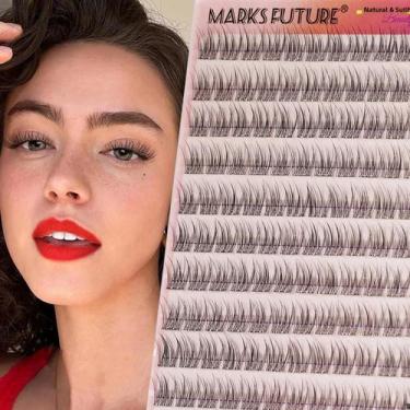 Imagem de Cachos De Cílios Naturais Tipo C Autoadesivos 120 Peças Sem Cola Neces