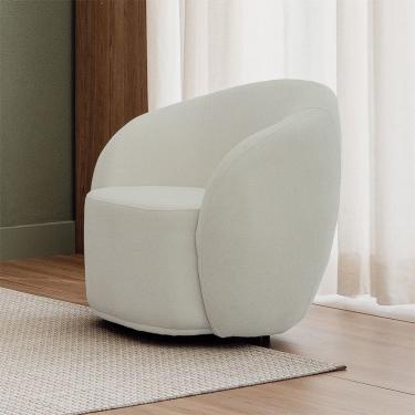 Imagem de Poltrona Nantes com Manta Acrilica Movellu Home