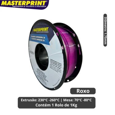 Imagem de Filamento 3D - PETG Roxo - Rolo 1KG (1.75mm)