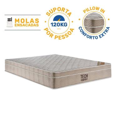 Imagem de Colchão de Molas Ensacadas Pillow In TechComfort Queen 158cm