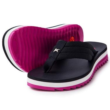 Imagem de Chinelo Kenner Kyra Confy Feminino - Preto e Rosa - 39-Feminino