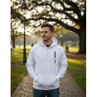Imagem de Moletom Canguru Com Capuz Bmw Minimalista - sem marca, Branco, GG
