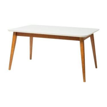 Imagem de Mesa 6 Lugares Tampo de Vidro 160x90 Cozinha Sala de Jantar Retangular