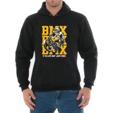 Imagem de Moletom Canguru Unissex Algodao Estampa Moto Bike Premium - Arietto, P