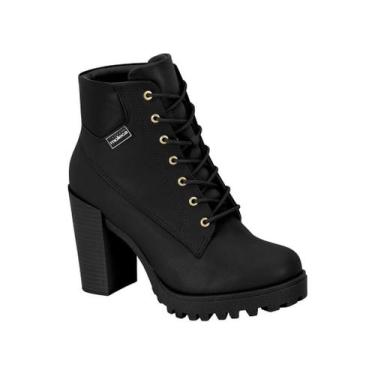 Imagem de Bota Moleca Coturno Salto Alto Bloco 5325 119 33/40, Preto, 39