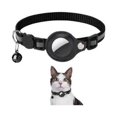 Imagem de Coleira Ajustável E Impermeável Para Gatos Com Suporte Para AirTag, Ti