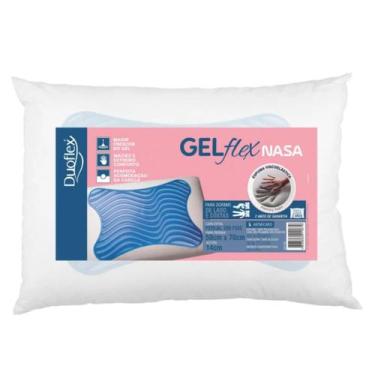 Imagem de Travesseiro Gelflex Nasa Viscoelástico 50x70cm Com Alívio Em Gel Duofl