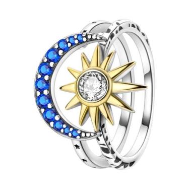 Imagem de Anel Empilhável De Prata 925 Com Flor E Vaga-lume Para Mulheres, Joia 