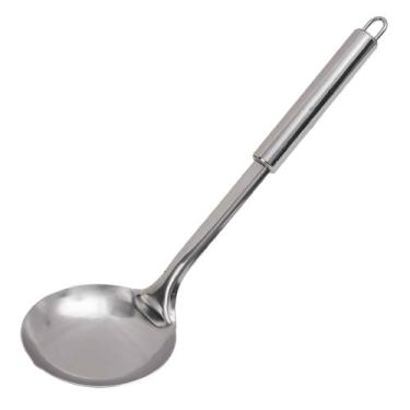 Imagem de Utensílios De Cozinha 100% Inox Prateado Concha Escumadeira Espatula -