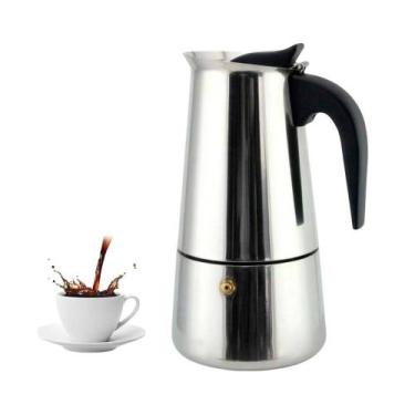 Imagem de Cafeteira Italiana em Aço Inox Premium Prepara Até 6 Xícaras - FRATELL