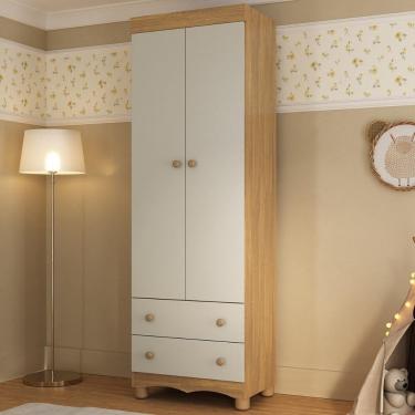 Imagem de Guarda-roupa Infantil 62cm 2 Portas E 2 Gavetas Dengo Multimóveis Mp4436 Madeirado/off White Madeirado/off White
