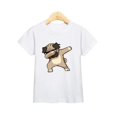 Imagem de Camiseta Infantil De Manga Curta Com Estampa De Cachorro, Roupa Esport