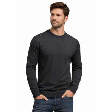 Imagem de Suéter Blusa De Frio Masculina Gola Redonda Broken Rules, Chumbo, GG