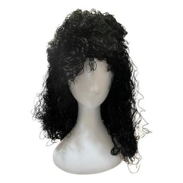 Imagem de Peruca Mullet Anos 70 Rock Unissex Cosplay - Outras Marcas, Preto