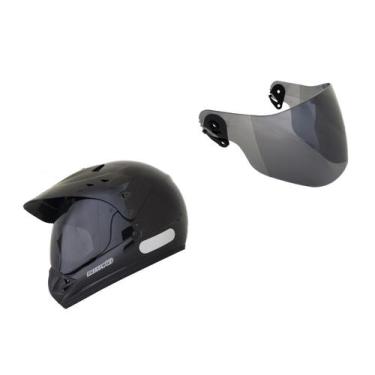 Imagem de Viseira 2.2mm Fumê Polivisor - Capacete Ebf Super Motard 1692F