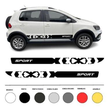 Imagem de Kit 2 Adesivo Vinil Carro Faixa Lateral Crossfox Volkswagen - onl