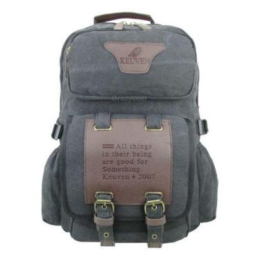 Imagem de Mochila Bolsa Vintage Notebook Laptop Lona Reforçada Escolar Trabalho 