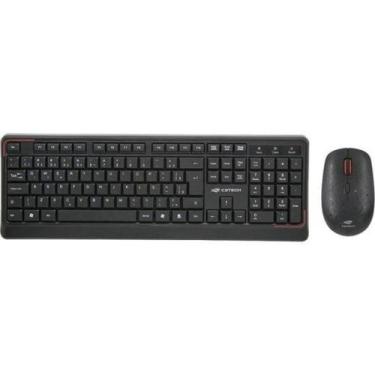 Imagem de Kit Teclado E Mouse Sem Fio C3Tech W70Bk Preto