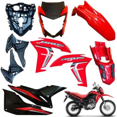 Imagem de Kit carenagem nxr bros 160 2022 / 2024 completo novo / asa do tanque t