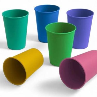 Imagem de Kit 40 Copos Plástico Reutilizável 200ml Cor:Cores Surtidas - Cris Pre