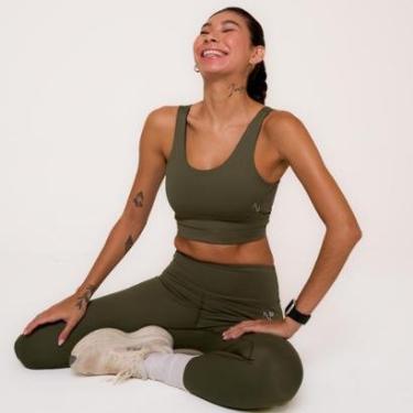 Imagem de Calça Legging Com 3 Bolsos Invisíveis E Cós Largo All Out-Feminino