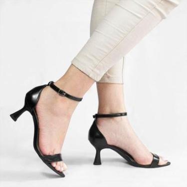 Imagem de Sandália Bico Folha Salto Taça Aisha Preto Preto 35-Feminino