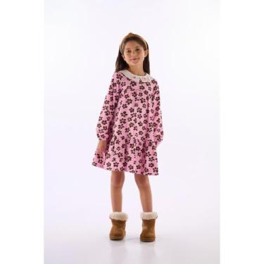 Imagem de Vestido Manga Longa Cotton Floral Quimby, Rosa