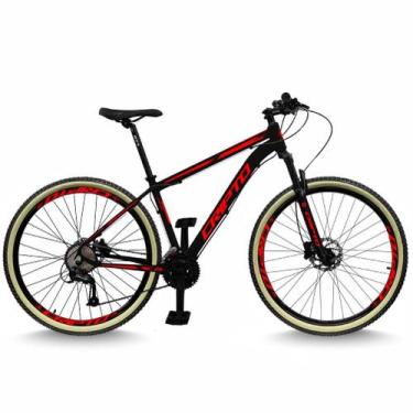 Imagem de Bicicleta Aro 29 Cripto 24 Marchas Freios Disco e Suspensão Pneu Bege,
