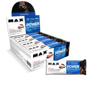 Imagem de Protein Bar 41g Display com 12 und - Max Titanium, powerbar41napolitan