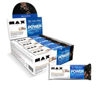 Imagem de Protein Bar 41g Display com 12 und - Max Titanium, powerbar41avela