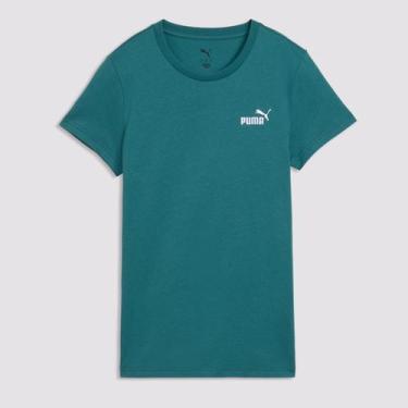 Imagem de Camiseta Puma Ess Small No 1 Logo Tee Feminina Verde, M