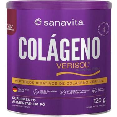 Imagem de Colágeno Verisol Sanavita para Pele Cabelos e Unhas 120g com Vitaminas