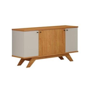 Imagem de Buffet Ilhéus 150cm 4 Portas 1 Gaveta - Leifer, Cinamomo/Off White