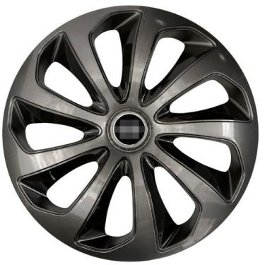 Imagem de Calota esportiva velox 15 graphite black + emblema alumínio nissan pre